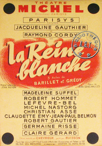 l'affiche originale: La Reine blanche