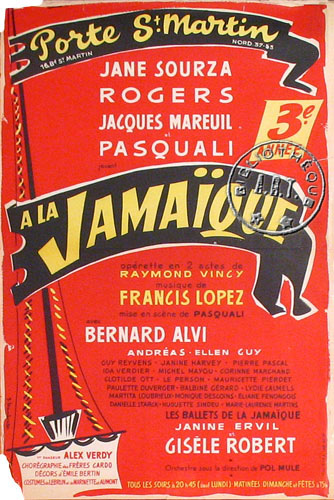 l'affiche originale: À la Jamaïque