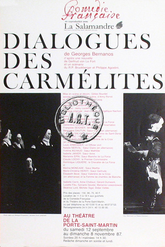 l'affiche originale: Dialogues des Carmélites