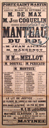 l'affiche originale: Le Manteau du Roi