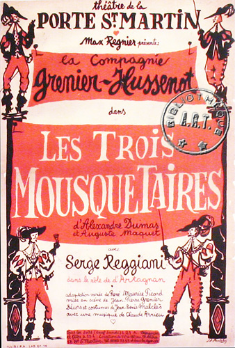 l'affiche originale: Les Trois mousquetaires