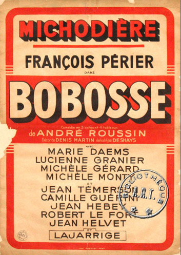 l'affiche originale: Bobosse