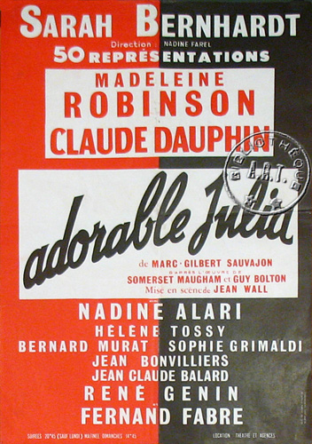 l'affiche originale: Adorable Julia
