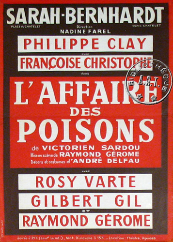 l'affiche originale: L'Affaire des poisons