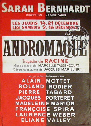 l'affiche originale: Andromaque