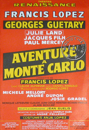 l'affiche originale: Aventure à Monte Carlo