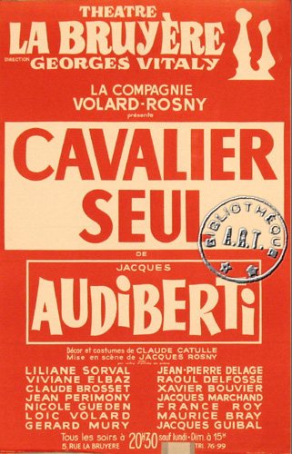 l'affiche originale: Cavalier seul