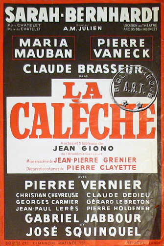 l'affiche originale: La Calèche