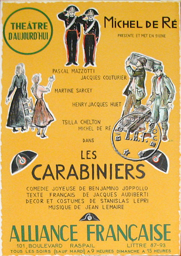l'affiche originale: Les Carabiniers