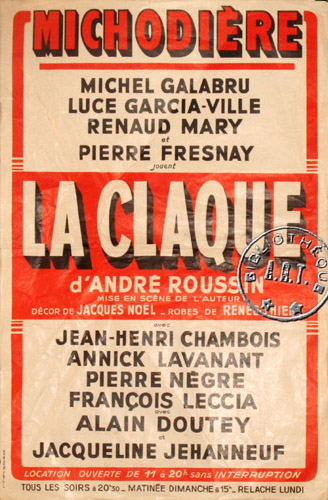 l'affiche originale: La Claque
