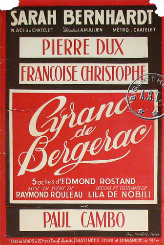 l'affiche originale: Cyrano de Bergerac