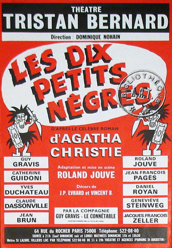 l'affiche originale: Les Dix petits nègres