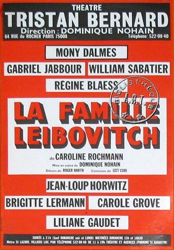 l'affiche originale: La Famille Leibovitch