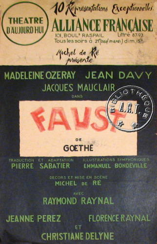 l'affiche originale: Faust