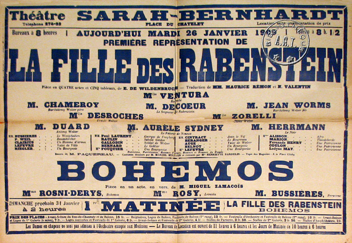 l'affiche originale: La Fille des Rabenstein