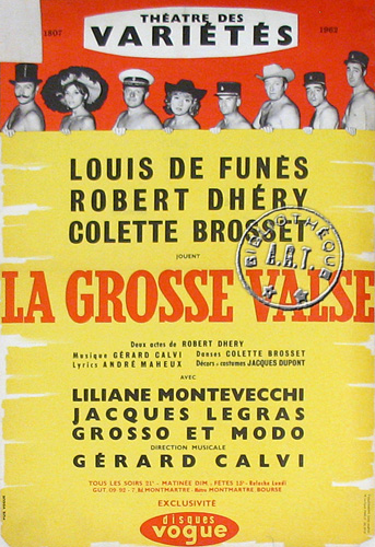 l'affiche originale: La Grosse valse