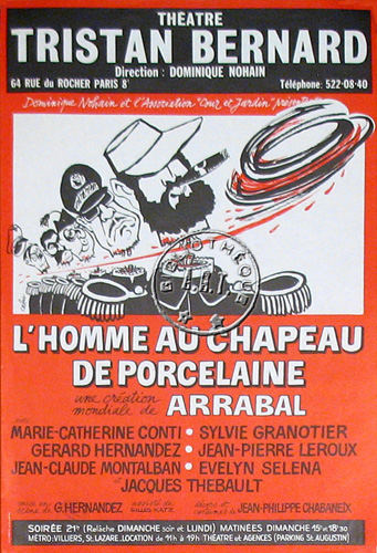 l'affiche originale: L'Homme au chapeau de porcelaine