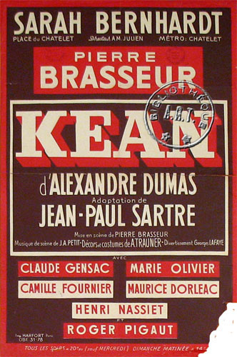 l'affiche originale: Kean