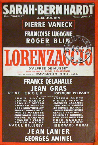l'affiche originale: Lorenzaccio