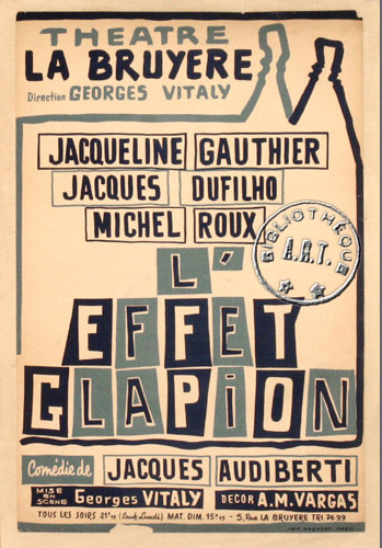 l'affiche originale: L'Effet Glapion