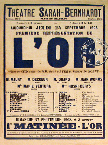 l'affiche originale: L'Or