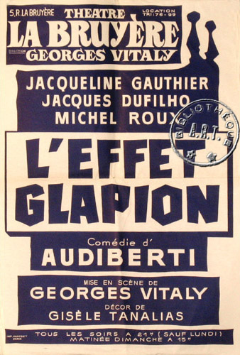 l'affiche originale: L'Effet Glapion