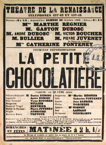 l'affiche originale: Petite chocolatière
