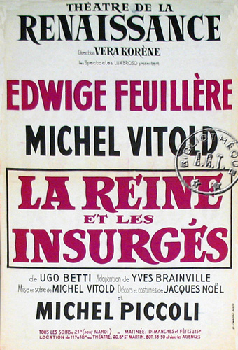 l'affiche originale: La Reine et les insurgés