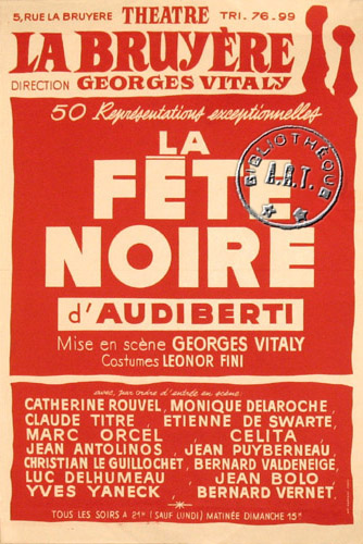 l'affiche originale: La Fête noire