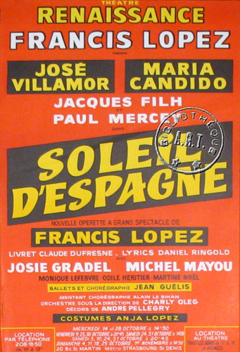 l'affiche originale: Soleil d'Espagne
