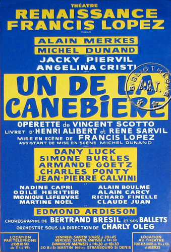 l'affiche originale: Un de la Canebière