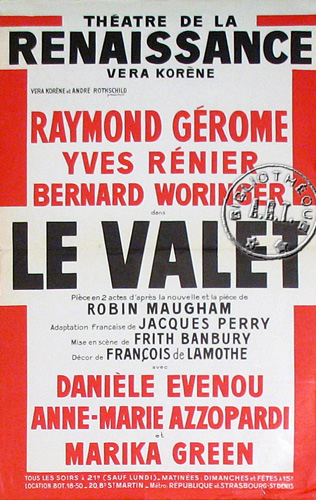 l'affiche originale: Le Valet