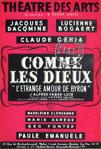 l'affiche originale: Comme les dieux