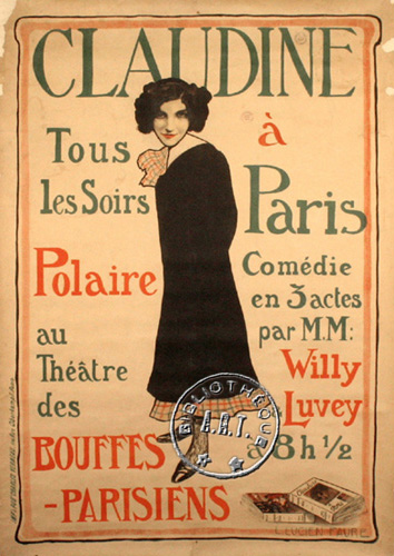l'affiche originale: Claudine à Paris