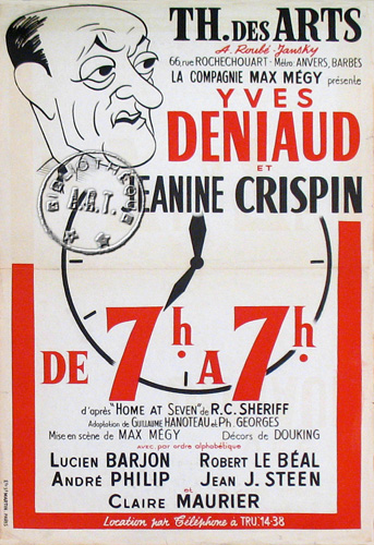 l'affiche originale: De sept heures à sept heures