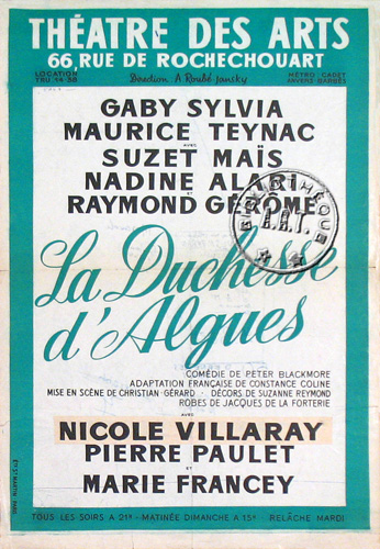 l'affiche originale: La Duchesse d'Algues