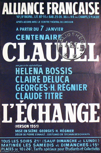 l'affiche originale: L'Échange