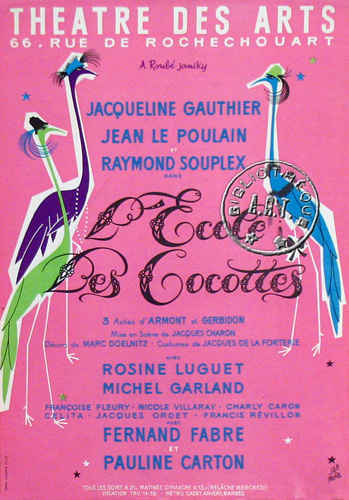 l'affiche originale: L'École des cocottes