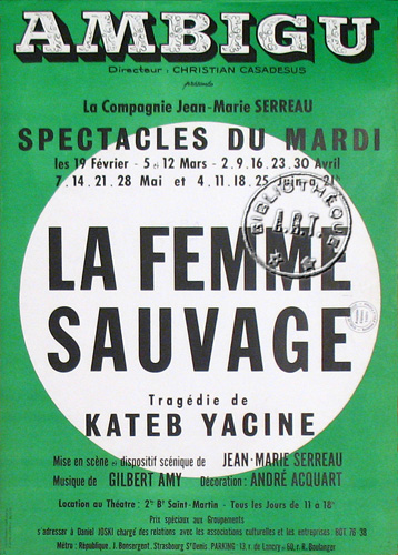 l'affiche originale: La Femme sauvage