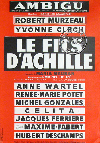 l'affiche originale: Le Fils d'Achille