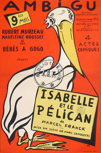 l'affiche originale: Isabelle et le pélican
