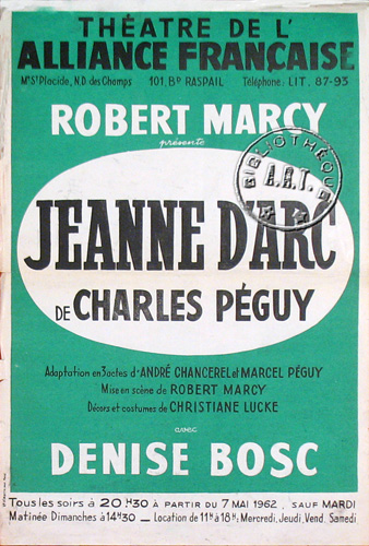 l'affiche originale: Jeanne d'Arc