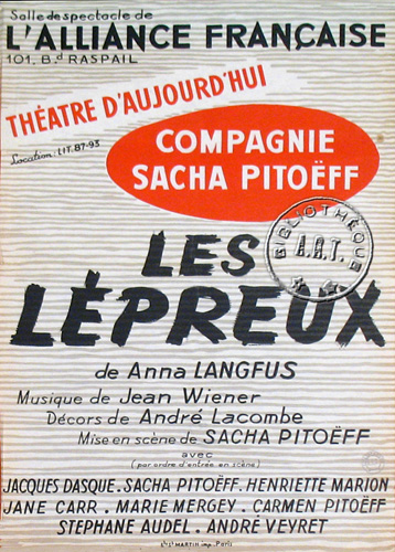 l'affiche originale: Les Lépreux