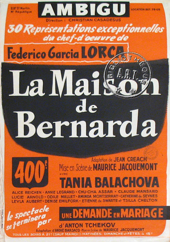 l'affiche originale: La Maison de Bernarda