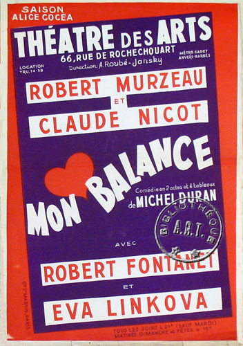 l'affiche originale: Mon cœur balance