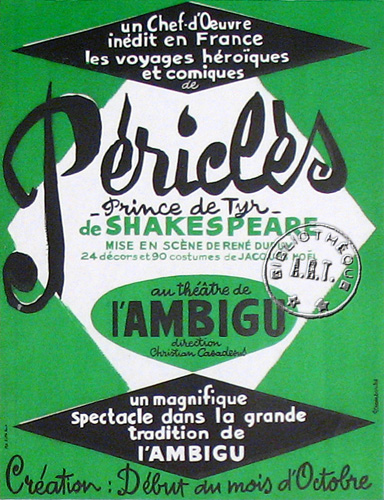 l'affiche originale: Périclès