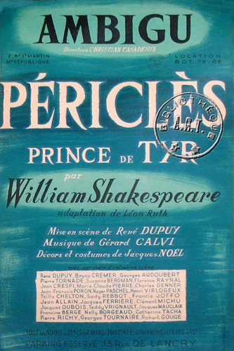 l'affiche originale: Périclès