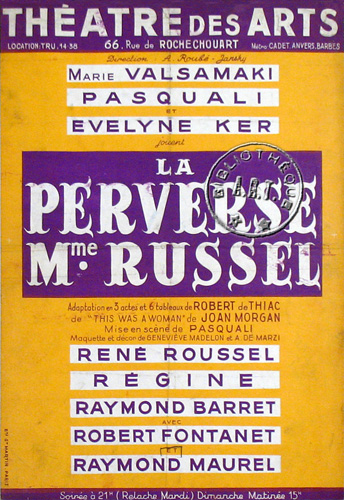 l'affiche originale: La Perverse Madame Russel