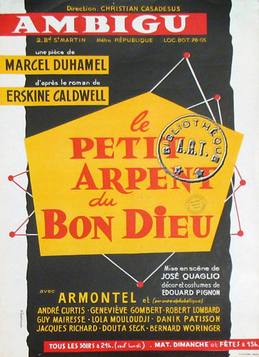 l'affiche originale: Le Petit arpent du Bon Dieu