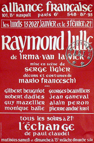 l'affiche originale: Raymond Lulle